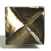 Emenee OR374-ABR Premier Collection Notched Square 1-1/4 inch in Antique Matte Brass Squares Series